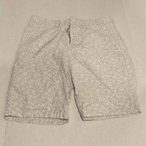 Old Navy White and Gray Floral Shorts